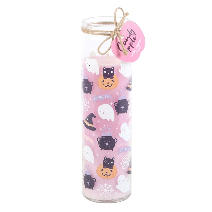 Pastel Halloween Candy Apple Tube Candle, image 1 of 3