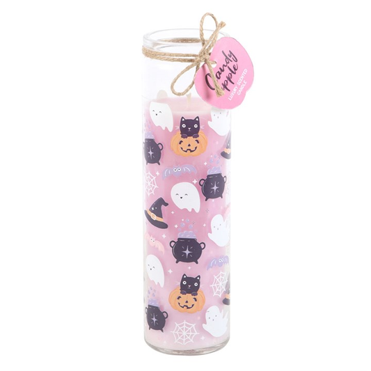 Pastel Halloween Candy Apple Tube Candle, image 1 of 3