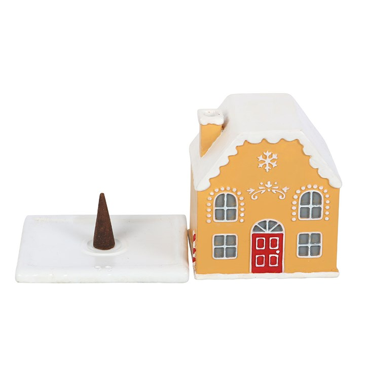 Candy Cane Gingerbread House Incense Cone Holder, image 3 of 5