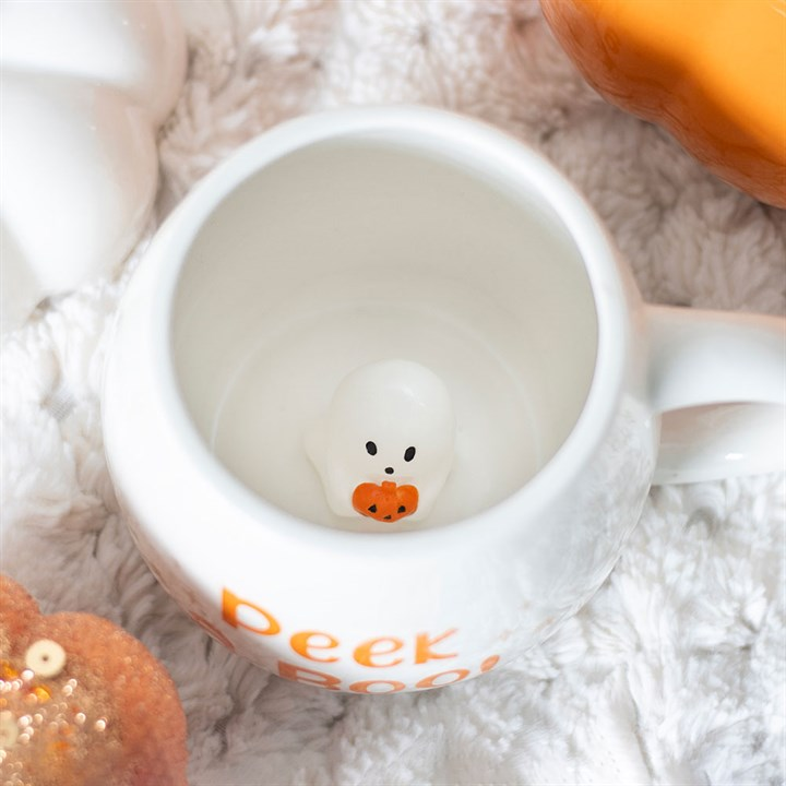 Peekaboo Ghost Rounded Mug, image 3 of 6