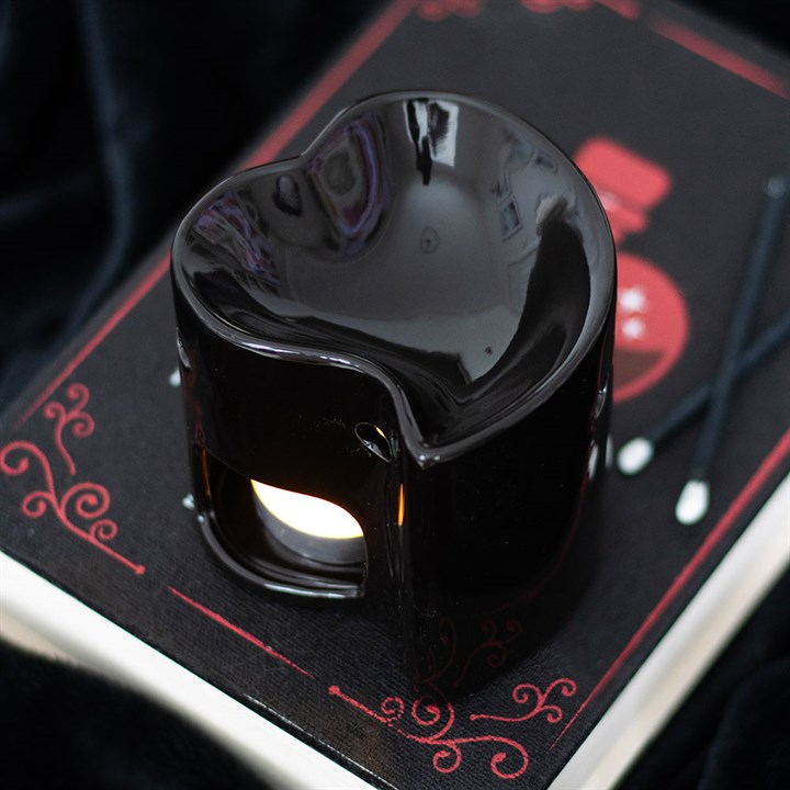 Black Heart Oil Burner and Wax Warmer, image 1 of 5