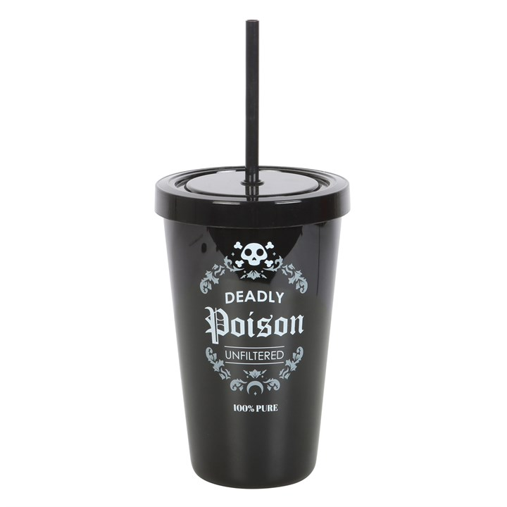 Deadly Poison Plastic Tumbler with Straw, image 1 of 5