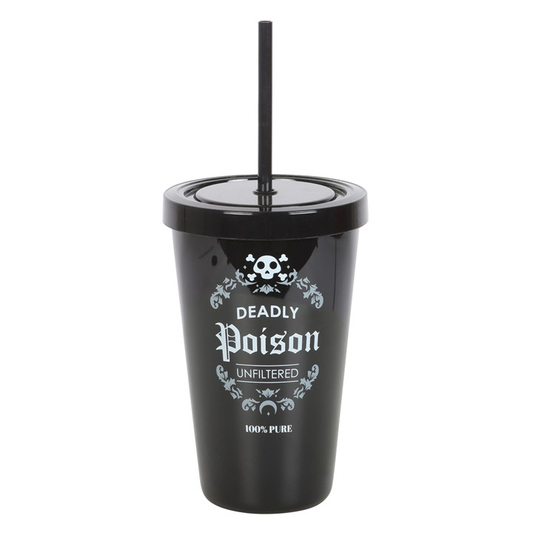 Deadly Poison Plastic Tumbler with Straw, image 1 of 5