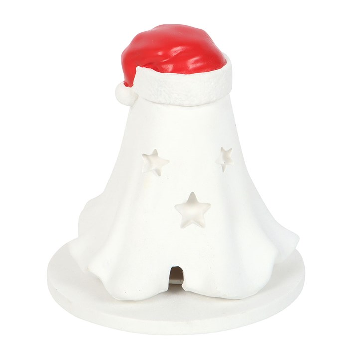 Ghost with Santa Hat Incense Cone Holder, image 5 of 6