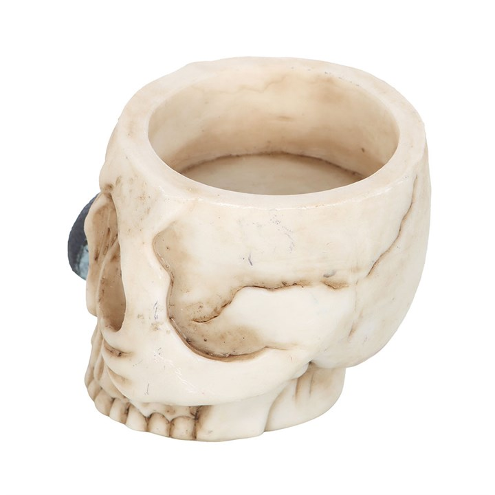 Skull Tealight Holder with Snake, image 4 of 5