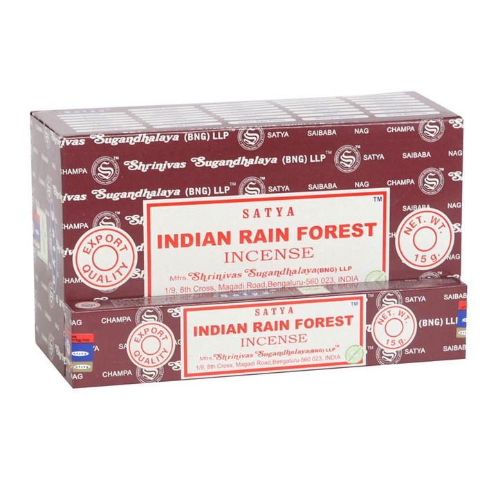 Set of 12 Indian Rain Forest Incense Sticks by Satya (12/50), image 1 of 3