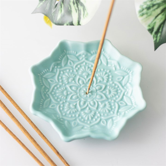 Blue Mandala Incense Stick Holder, image 1 of 4