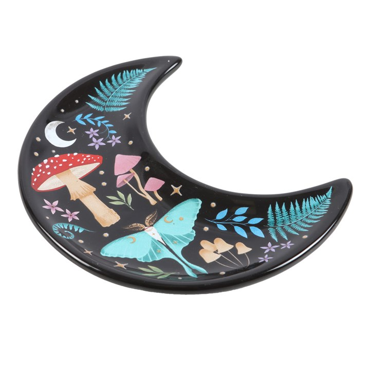 Crescent Moon Dark Forest Print Trinket Dish, image 3 of 3