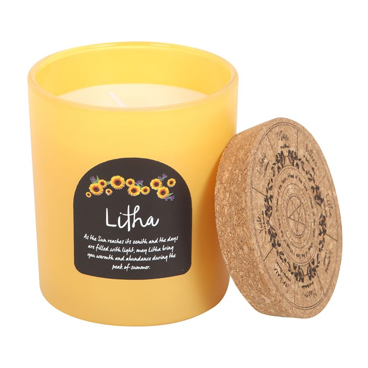 Litha Wildflower Wheel of the Year Candle, image 3 of 5