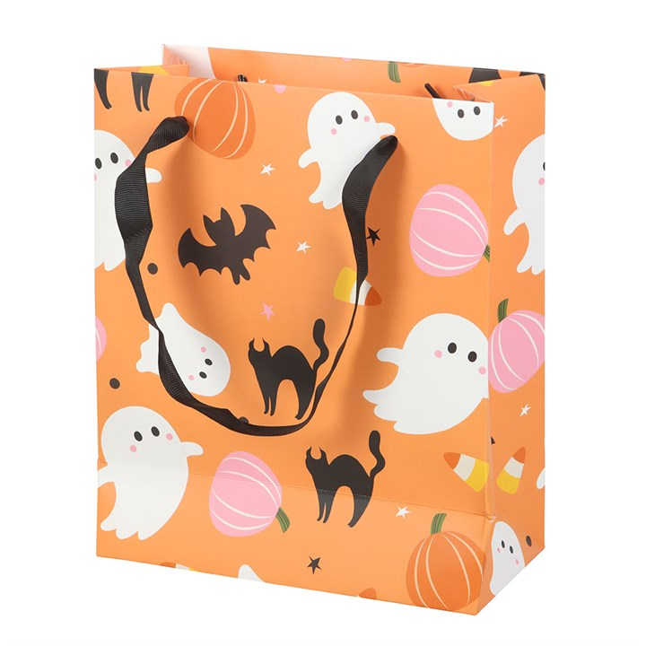 23cm Sweet and Spooky Ghost Print Gift Bag, image 4 of 4