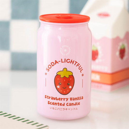 Strawberry Vanilla Soda Can Candle, image 1 of 6