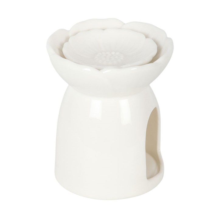 White Peony Oil Burner and Wax Warmer, image 4 of 6