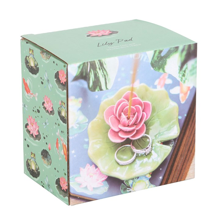 Lily Pad Trinket Dish and Incense Stick Holder, image 4 of 5