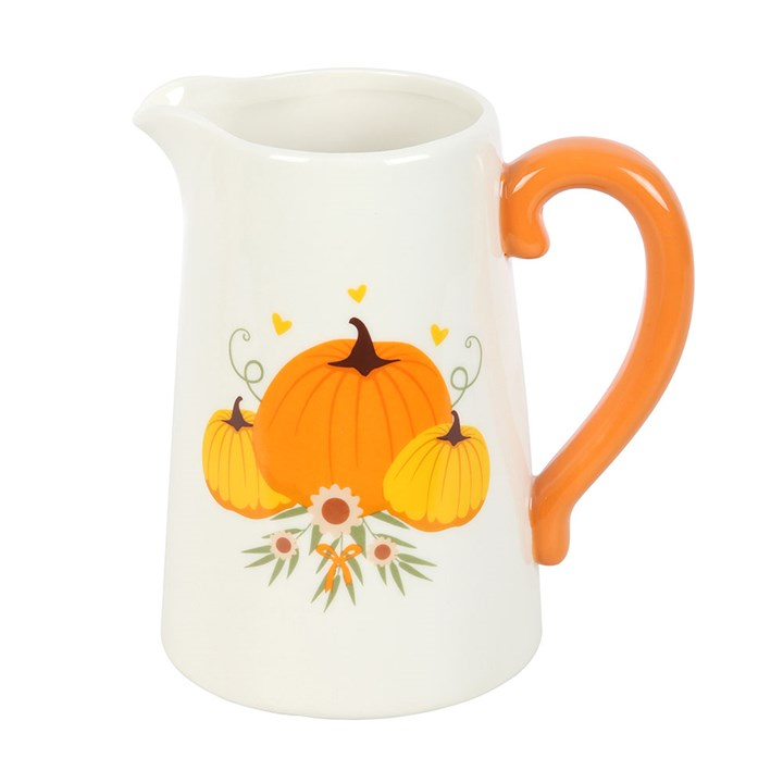 Autumn Pumpkin Ceramic Flower Jug, image 4 of 6