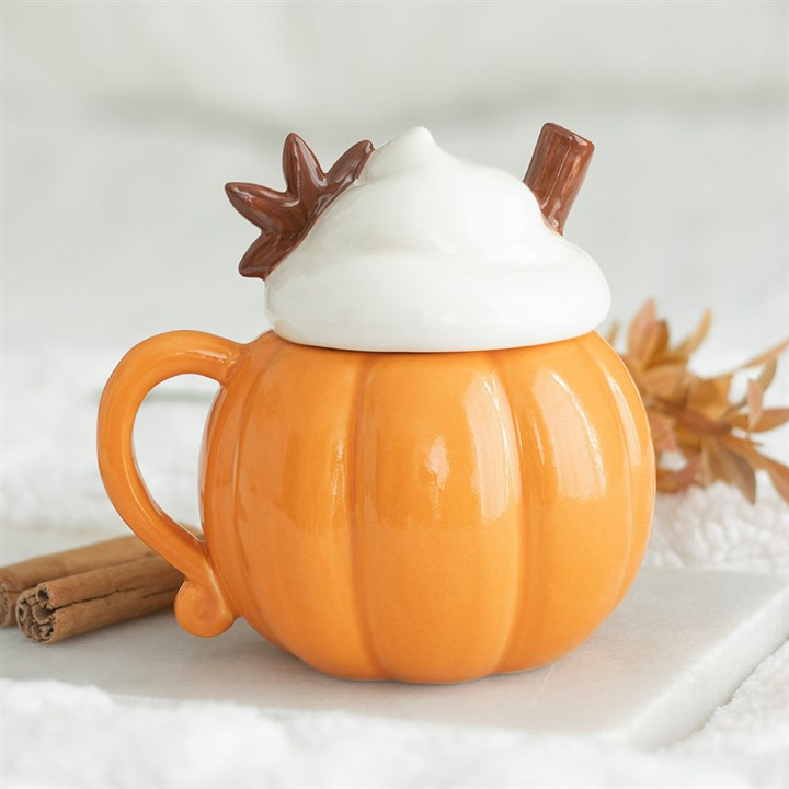 Pumpkin Cream Lidded Mug, image 1 of 5