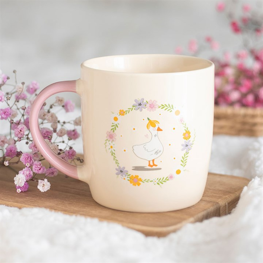 Floral Duck Mug, image 1 of 5