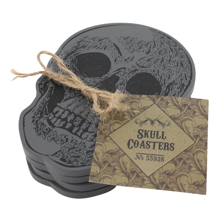 Set Of 4 Skull Coasters, image 2 of 5