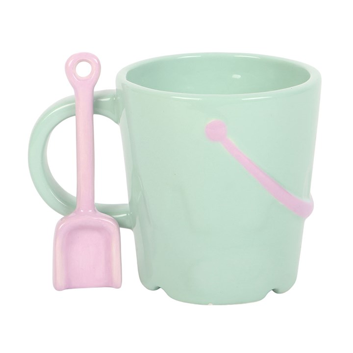 Pastel Bucket Mug with Spade Spoon, image 3 of 7