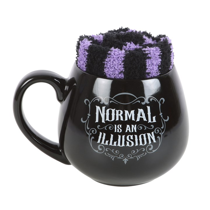 Normal is an Illusion Gothic Mug and Socks Set, image 2 of 6
