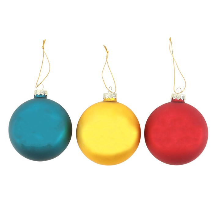 Set of 3 Nostalgic Christmas Glass Baubles, image 3 of 3