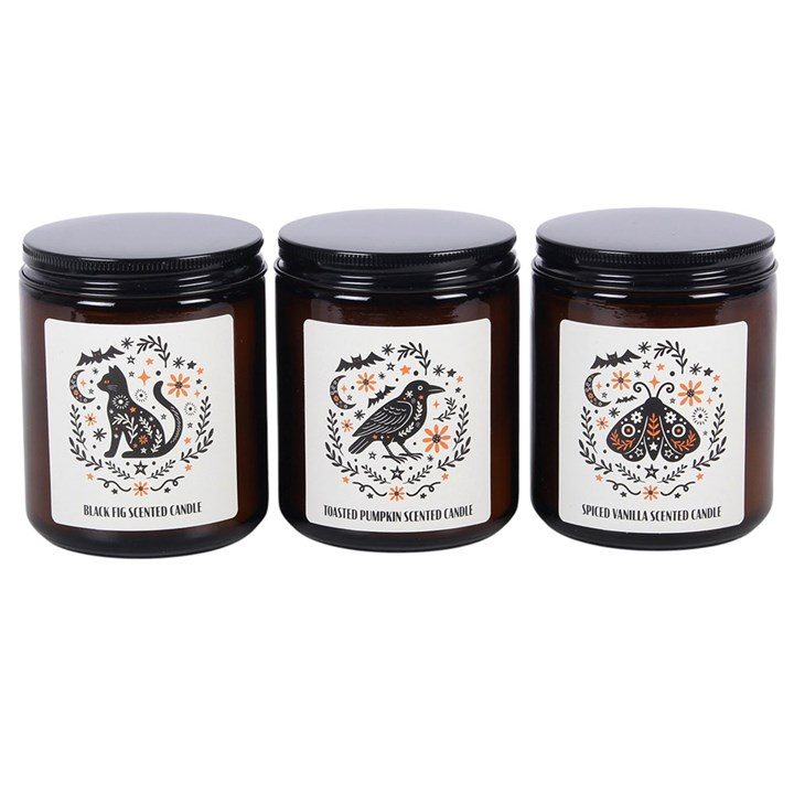 Set of 3 Frightful Folk Scented Candles, image 2 of 4