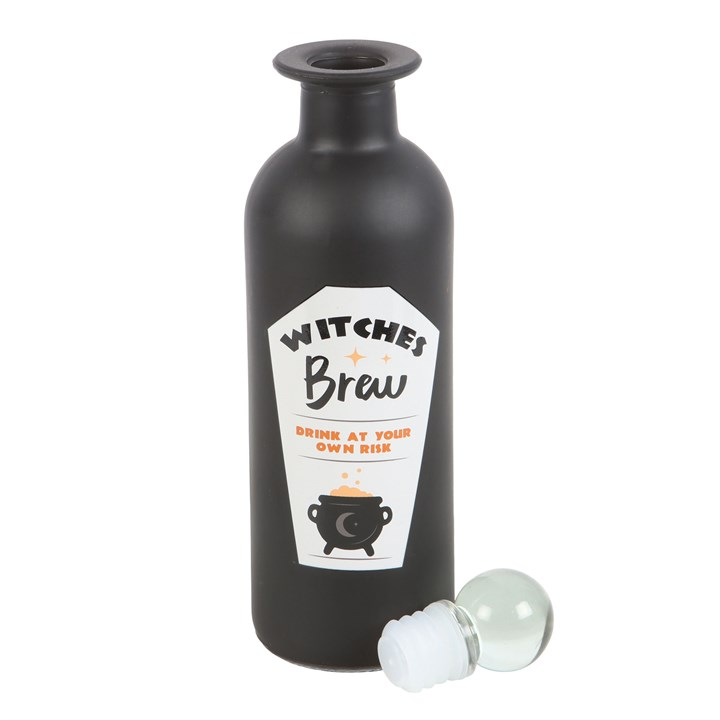 Decorative Witches Brew Glass Potion Bottle, image 3 of 5