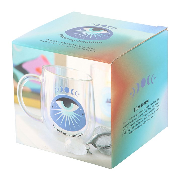 Intuition Glass Mug with Aura Crystal Tea Infuser, image 7 of 7