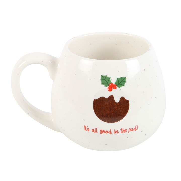 All Good in the Pud Rounded Christmas Mug, image 1 of 4