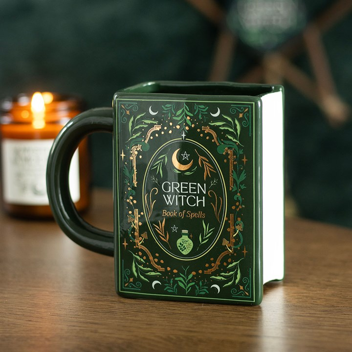 Green Witch Book Shaped Mug, image 1 of 6