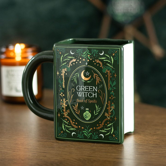 Green Witch Book Shaped Mug, image 1 of 6