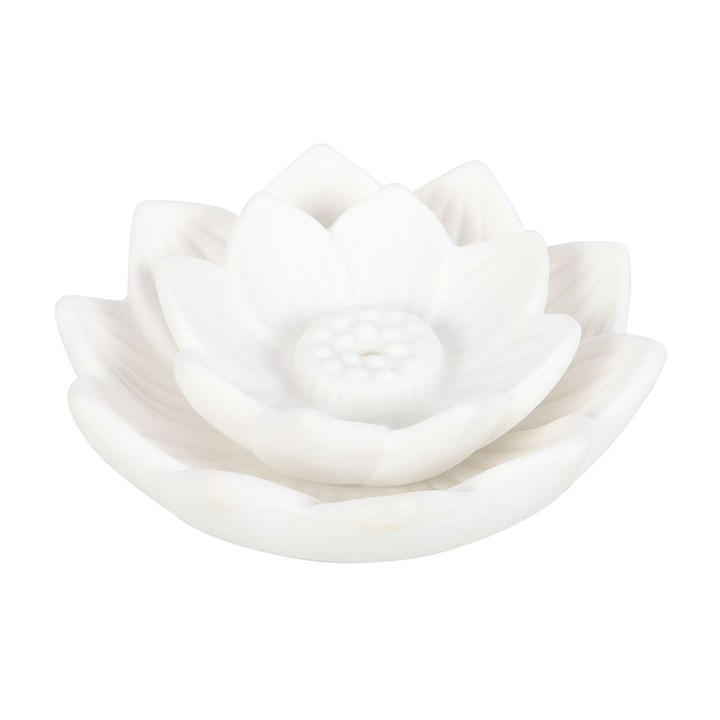 White Lotus Flower Incense Stick Holder, image 5 of 6