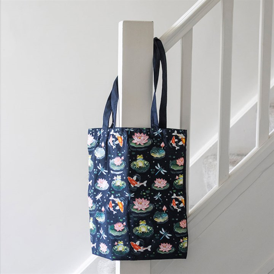 Pond Print Polycotton Tote Bag, image 1 of 4