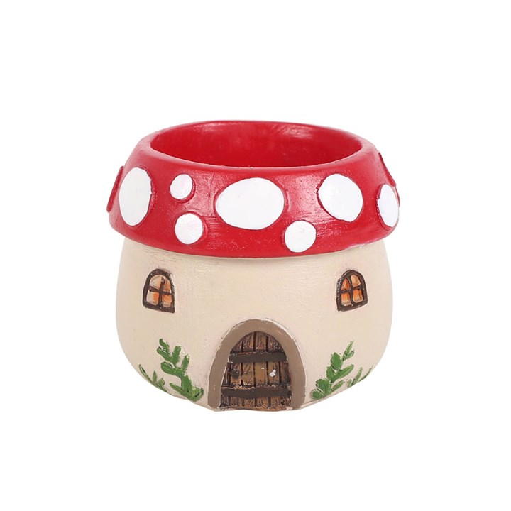 Mushroom House Resin Tealight Holder, image 3 of 6