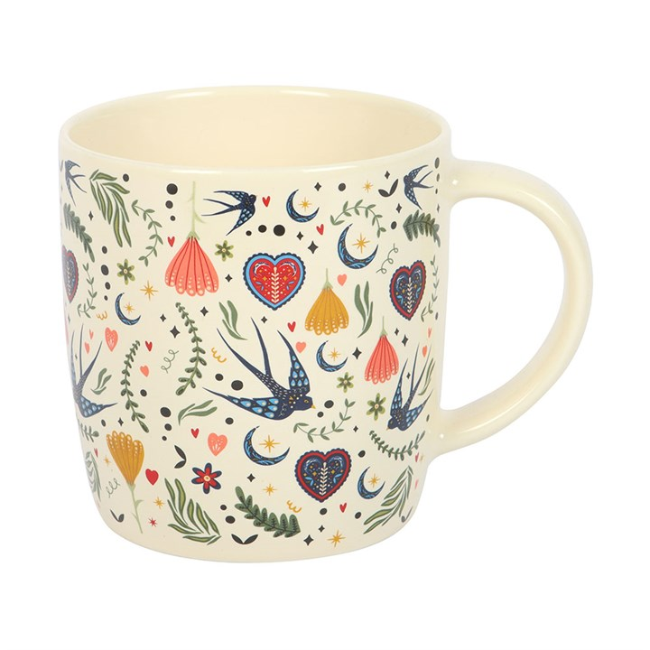 Cream Midnight Bloom Print Mug, image 5 of 6