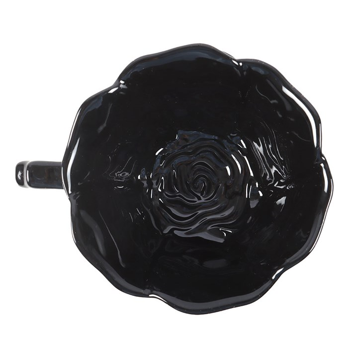 Black Rose Teacup and Saucer, image 5 of 6