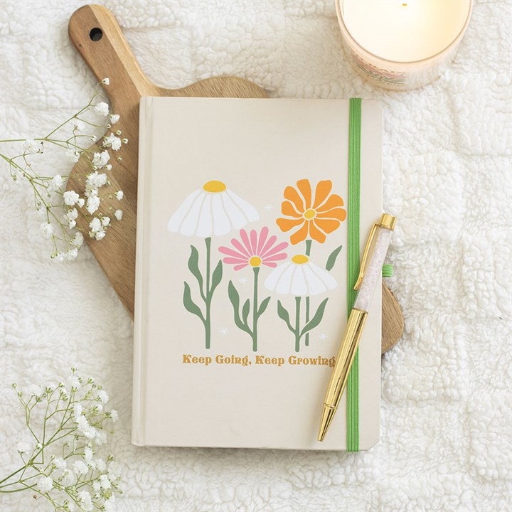 Keep Going, Keep Growing Notebook with Rose Quartz Pen, image 1 of 7