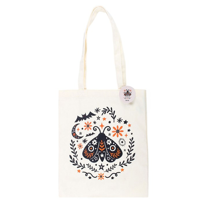 Folk Moth Tote Bag, image 2 of 4