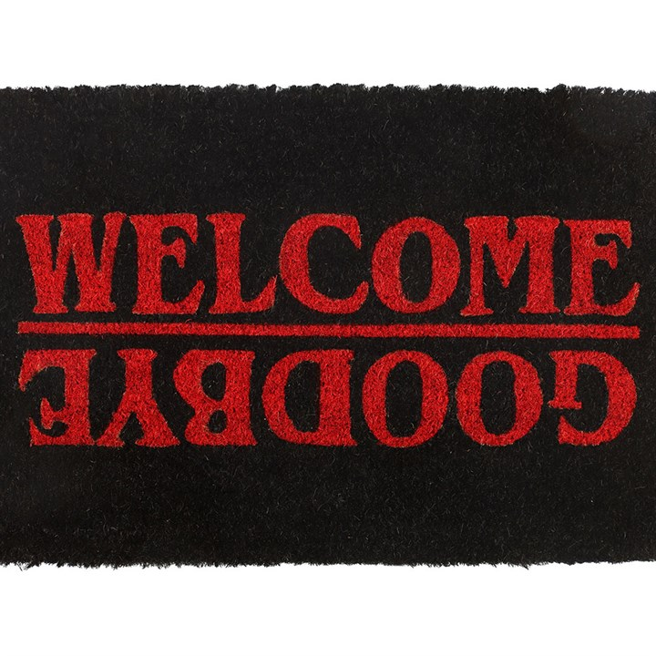 Black Welcome Goodbye Doormat, image 3 of 4