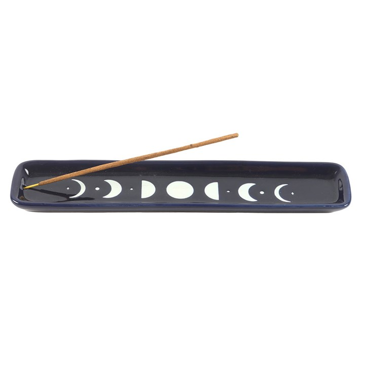 Blue Moon Phase Ceramic Incense Ash Catcher, image 3 of 5