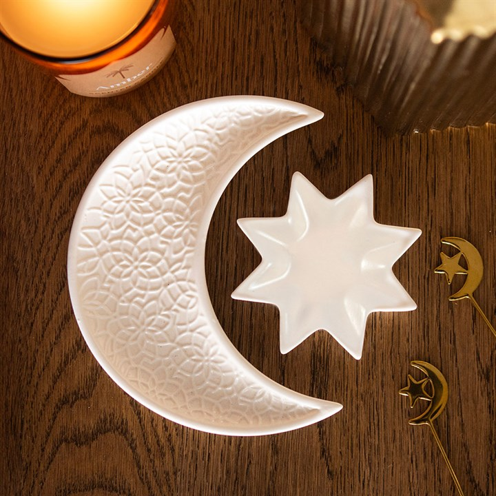 Crescent Moon and Star Trinket Dishes, image 1 of 4