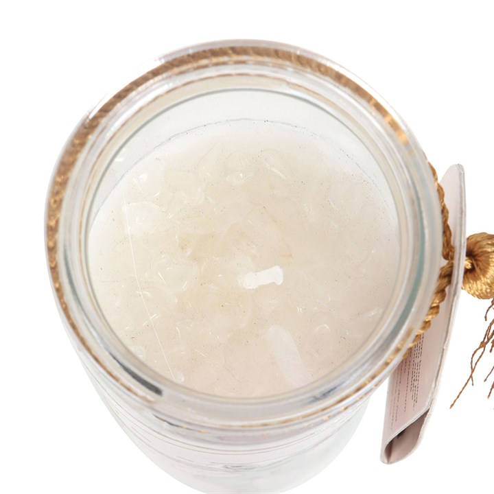 Athena Goddess Tube Candle with Clear Quartz Crystals, image 4 of 5