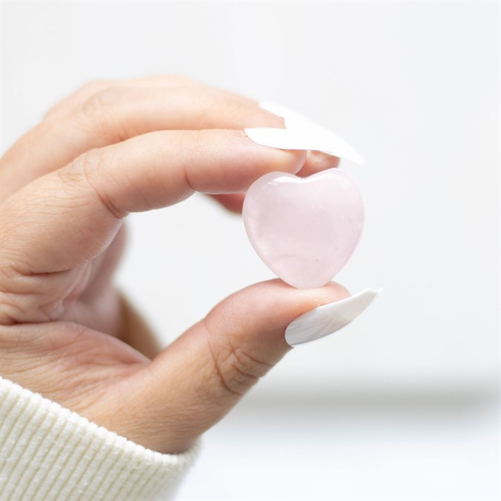 I Love You Rose Quartz Crystal Heart in a Bag, image 5 of 5