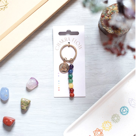 Chakra Flow Beaded Keyring, image 1 of 5
