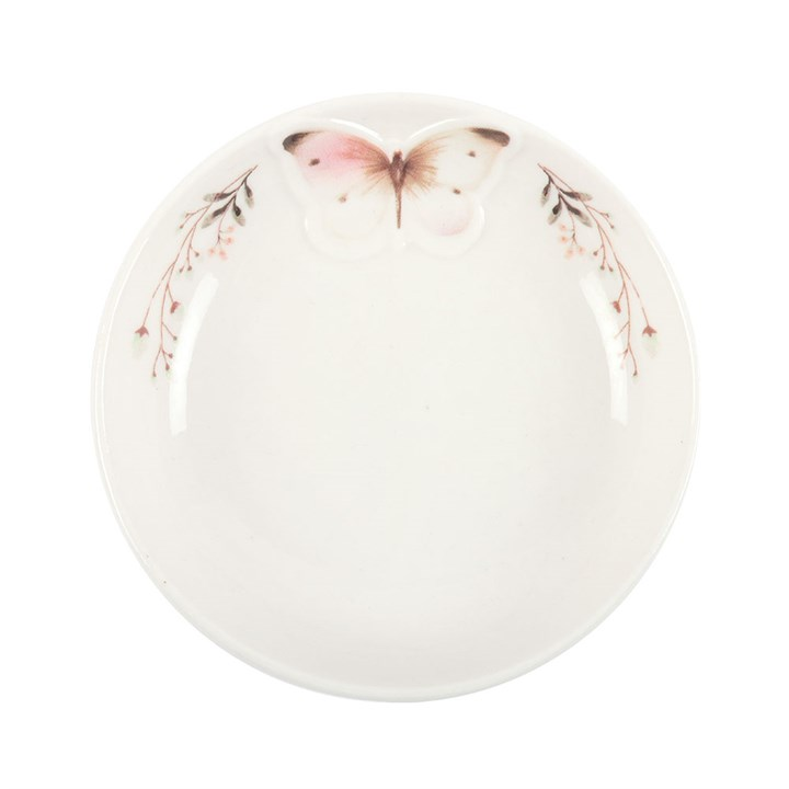 White Butterfly Trinket Dish, image 3 of 5