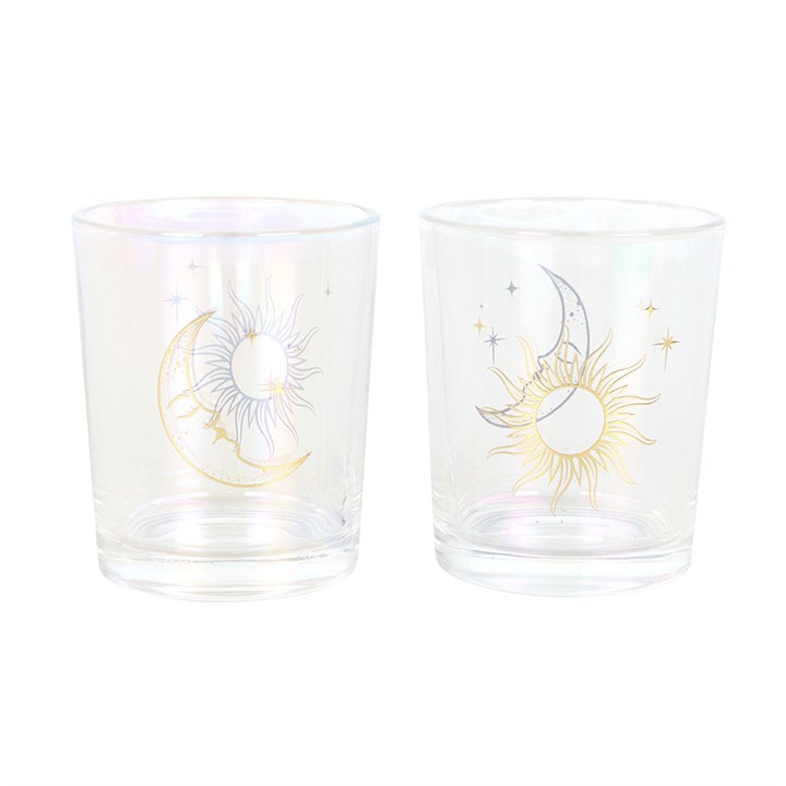 Iridescent Sun and Moon Votive Candle Holders, image 2 of 5