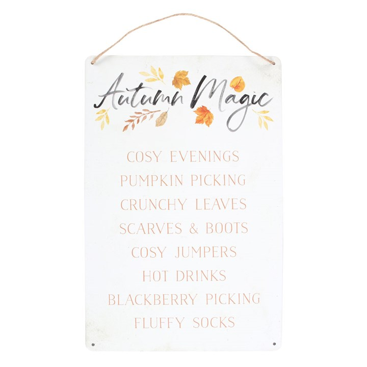 Autumn Magic Metal Hanging Sign, image 1 of 4