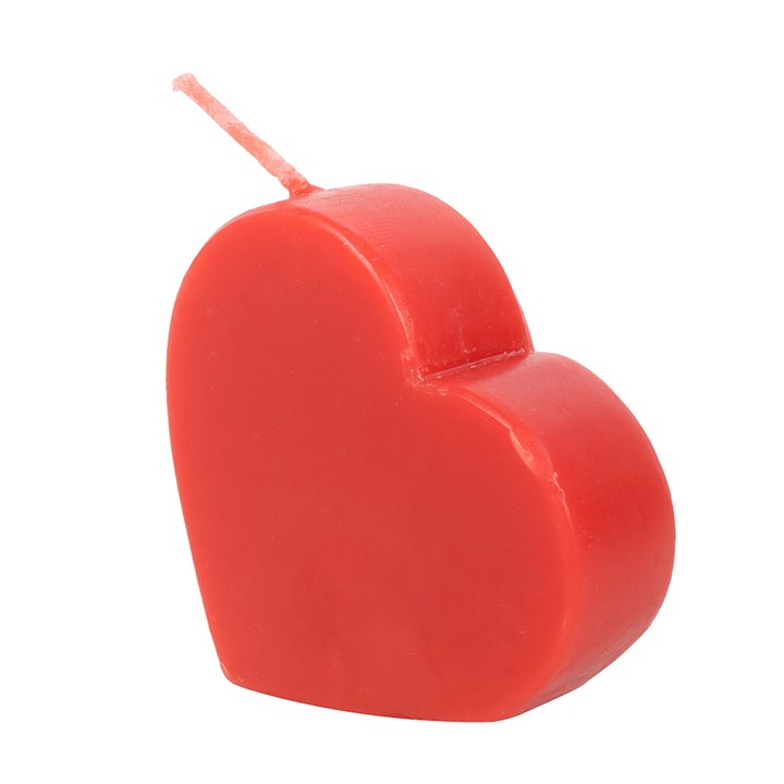 Red Love Heart Shaped Valentine's Day Candle, image 4 of 5