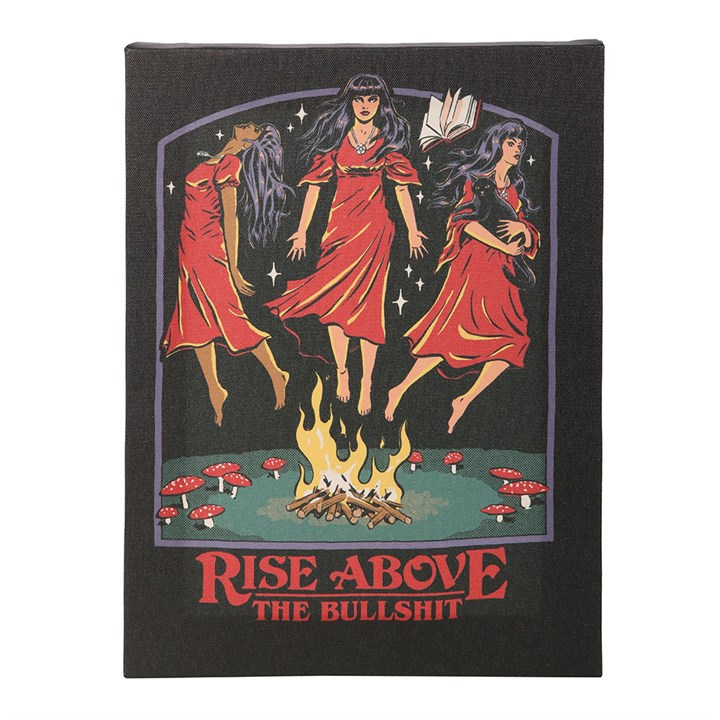 19x25cm Rise Above the Bullsh*t Canvas Plaque by Steven Rhodes, image 2 of 4