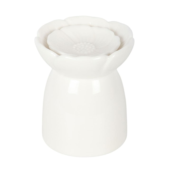 White Peony Oil Burner and Wax Warmer, image 3 of 6