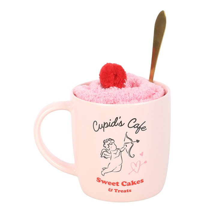 Cupid's Café Mug, Spoon and Socks Set, image 3 of 6